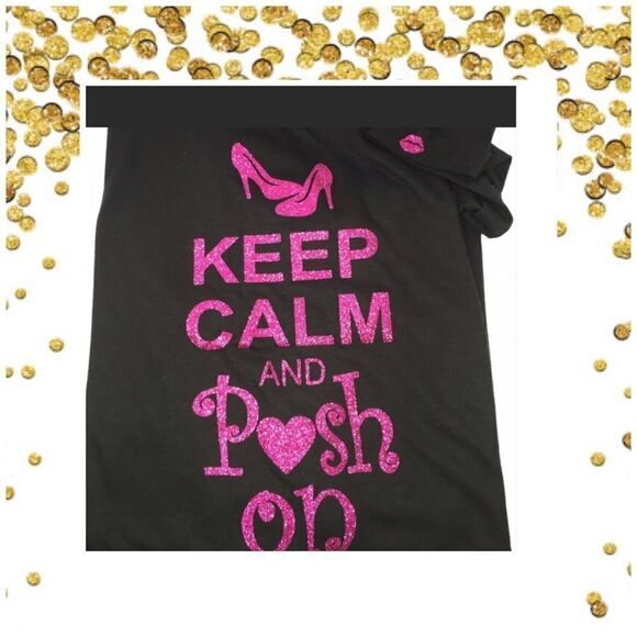 POSH Top Keep Calm & Posh On Size fits sml-md sz - Picture 1 of 5